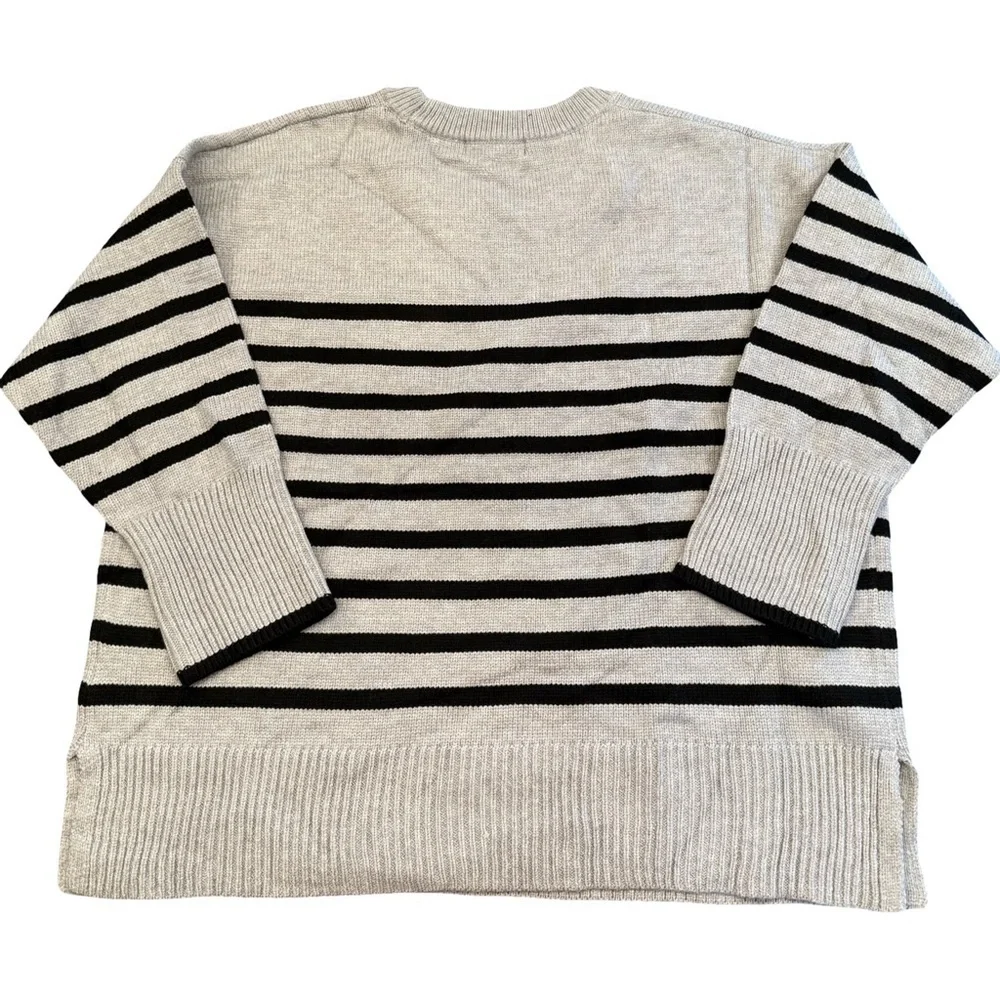 Philosophy Long Sleeve Grey Stripe Sweater NWT Size 1X